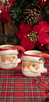 winking santa mugs